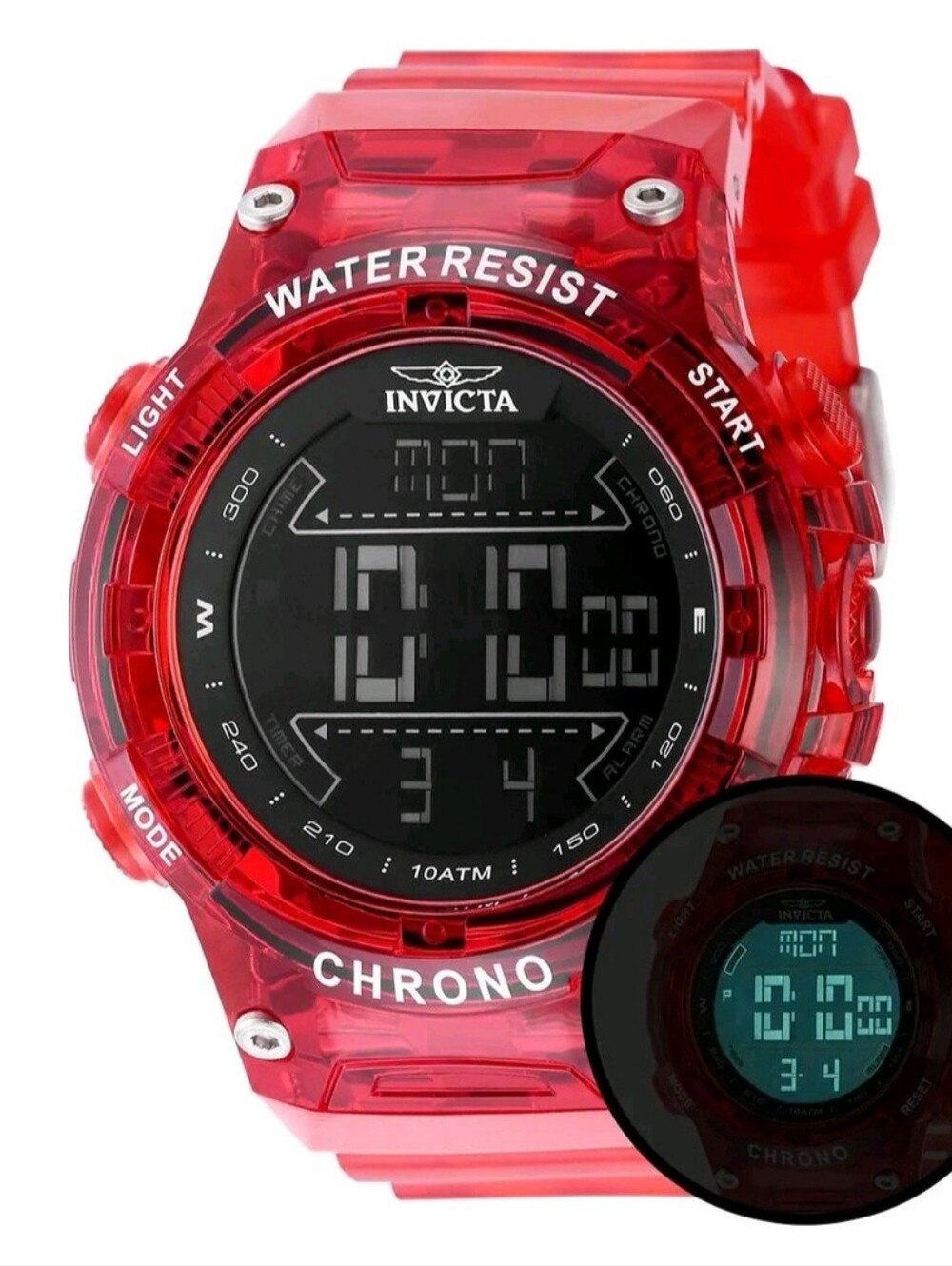 INVICTA RACING BURNOUT DIGITAL WATCH